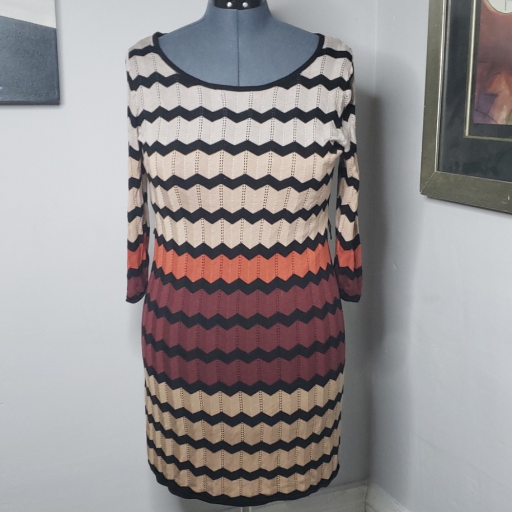 Melonie T. Long Sleeve Sweater Dress - Large